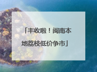 丰收啦！闽南本地荔枝低价争市