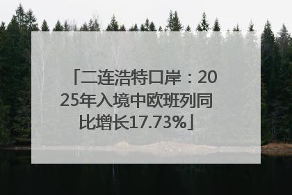 二连浩特口岸：2025年入境中欧班列同比增长17.73%