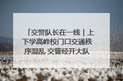 交警队长在一线｜上下学高峰校门口交通秩序混乱 交管经开大队多举措进行整治