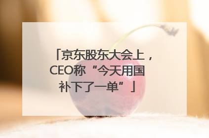 京东股东大会上，CEO称“今天用国补下了一单”