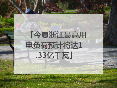 今夏浙江最高用电负荷预计将达1.33亿千瓦
