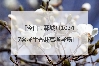 今日，郓城县10347名考生奔赴高考考场