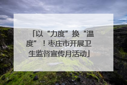 以“力度”换“温度”！枣庄市开展卫生监督宣传月活动