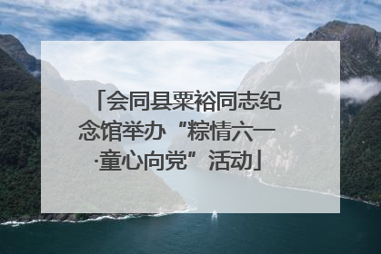 会同县粟裕同志纪念馆举办“粽情六一·童心向党”活动