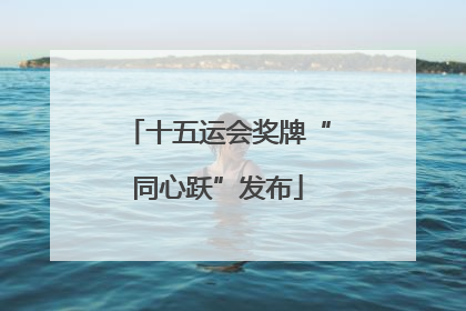 十五运会奖牌“同心跃”发布