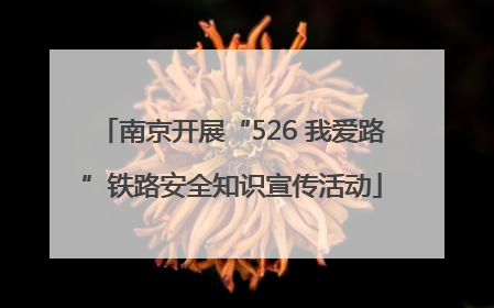 南京开展“526 我爱路”铁路安全知识宣传活动