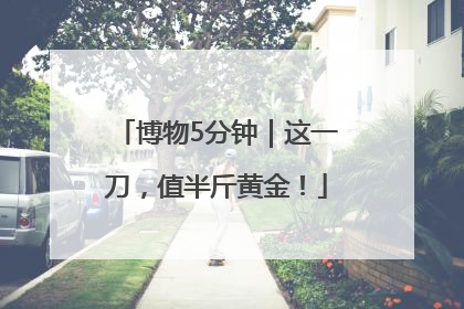 博物5分钟｜这一刀，值半斤黄金！