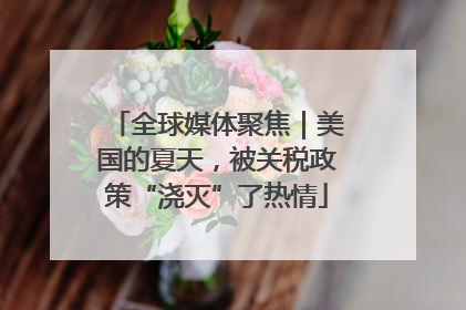 全球媒体聚焦｜美国的夏天，被关税政策“浇灭”了热情
