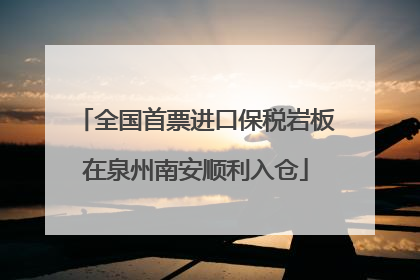 全国首票进口保税岩板在泉州南安顺利入仓