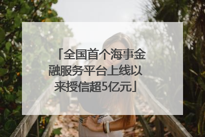 全国首个海事金融服务平台上线以来授信超5亿元
