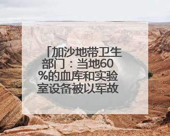 加沙地带卫生部门：当地60%的血库和实验室设备被以军故意摧毁