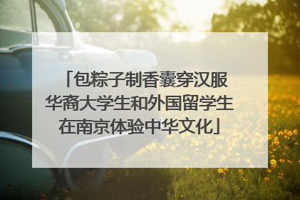 包粽子制香囊穿汉服 华裔大学生和外国留学生在南京体验中华文化