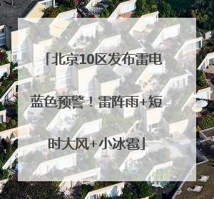 北京10区发布雷电蓝色预警！雷阵雨+短时大风+小冰雹