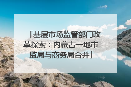 基层市场监管部门改革探索：内蒙古一地市监局与商务局合并