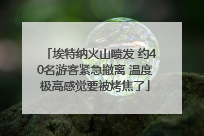 埃特纳火山喷发 约40名游客紧急撤离 温度极高感觉要被烤焦了