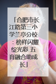 合肥市长江路第三小学兰亭分校：榜样闪耀绽光彩 五育融合助成长