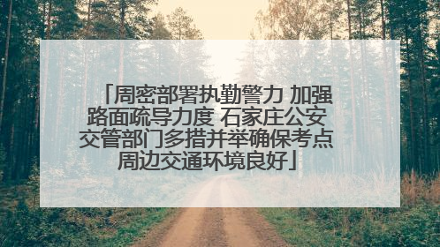 周密部署执勤警力 加强路面疏导力度 石家庄公安交管部门多措并举确保考点周边交通环境良好