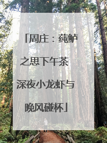 周庄：莼鲈之思下午茶 深夜小龙虾与晚风碰杯