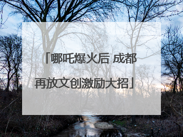哪吒爆火后 成都再放文创激励大招