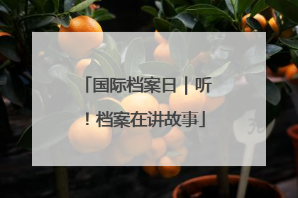 国际档案日｜听！档案在讲故事