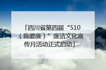 四川省第四届“510（我要廉）”廉洁文化宣传月活动正式启动