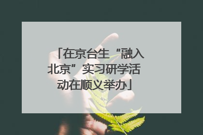 在京台生“融入北京”实习研学活动在顺义举办