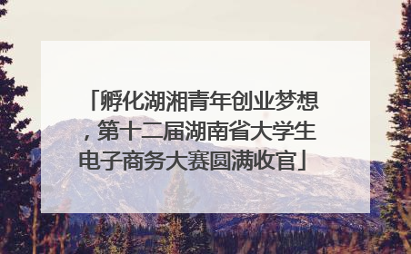 孵化湖湘青年创业梦想，第十二届湖南省大学生电子商务大赛圆满收官