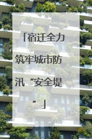宿迁全力筑牢城市防汛“安全堤”