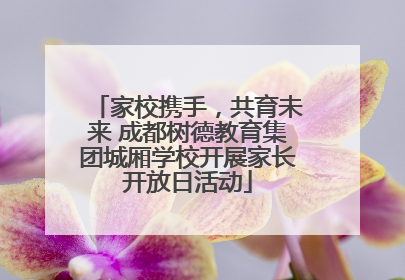 家校携手，共育未来 成都树德教育集团城厢学校开展家长开放日活动