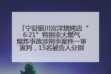 宁夏银川富洋烧烤店“6·21”特别重大燃气爆炸事故涉刑事案件一审宣判，15名被告人分别判刑六年至一年不等