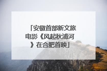 安徽首部新文旅电影《风起秋浦河》在合肥首映