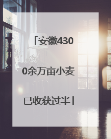 安徽4300余万亩小麦已收获过半