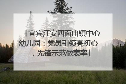 宜宾江安四面山镇中心幼儿园：党员引领亮初心，先锋示范做表率