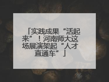 实践成果“活起来”！河南师大这场展演架起“人才直通车”