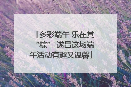 多彩端午 乐在其“粽” 遂昌这场端午活动有趣又温馨
