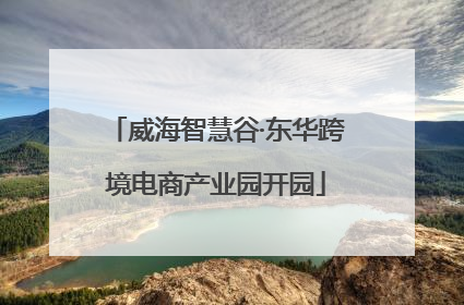 威海智慧谷·东华跨境电商产业园开园