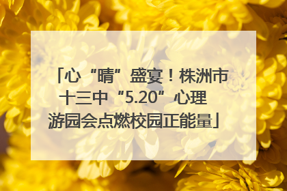心“晴”盛宴！株洲市十三中“5.20”心理游园会点燃校园正能量