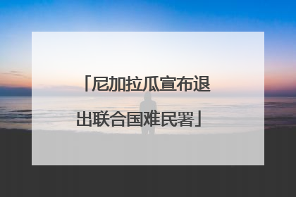 尼加拉瓜宣布退出联合国难民署