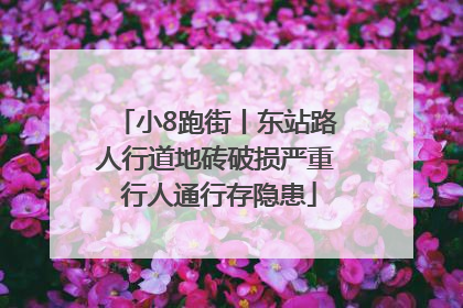 小8跑街丨东站路人行道地砖破损严重 行人通行存隐患