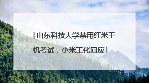 山东科技大学禁用红米手机考试，小米王化回应
