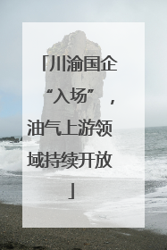 川渝国企“入场”，油气上游领域持续开放