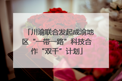 川渝联合发起成渝地区“一带一路”科技合作“双千”计划