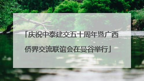 庆祝中泰建交五十周年暨广西侨界交流联谊会在曼谷举行