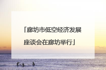 廊坊市低空经济发展座谈会在廊坊举行