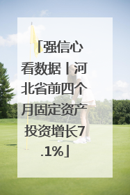 强信心 看数据丨河北省前四个月固定资产投资增长7.1%