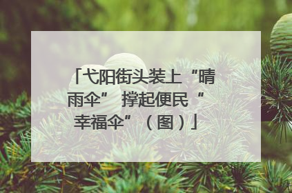 弋阳街头装上“晴雨伞” 撑起便民“幸福伞”（图）