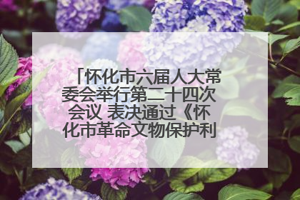 怀化市六届人大常委会举行第二十四次会议 表决通过《怀化市革命文物保护利用若干规定》