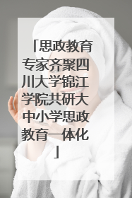 思政教育专家齐聚四川大学锦江学院共研大中小学思政教育一体化