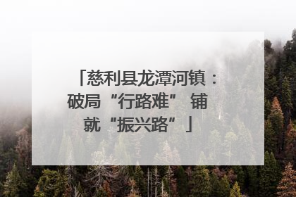 慈利县龙潭河镇：破局“行路难” 铺就“振兴路”