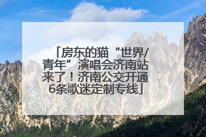 房东的猫“世界/青年”演唱会济南站来了！济南公交开通6条歌迷定制专线